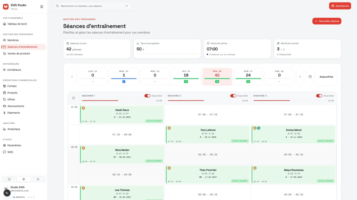 Vertus : planning des séances d’entraînement