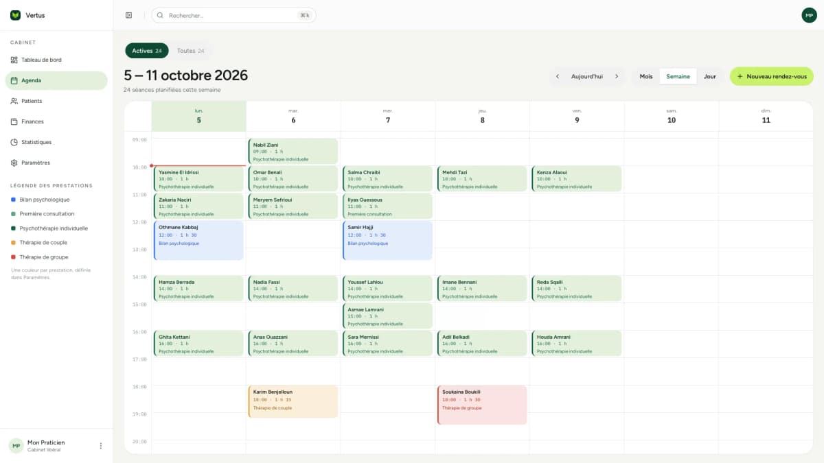 Vertus Health : agenda de la semaine